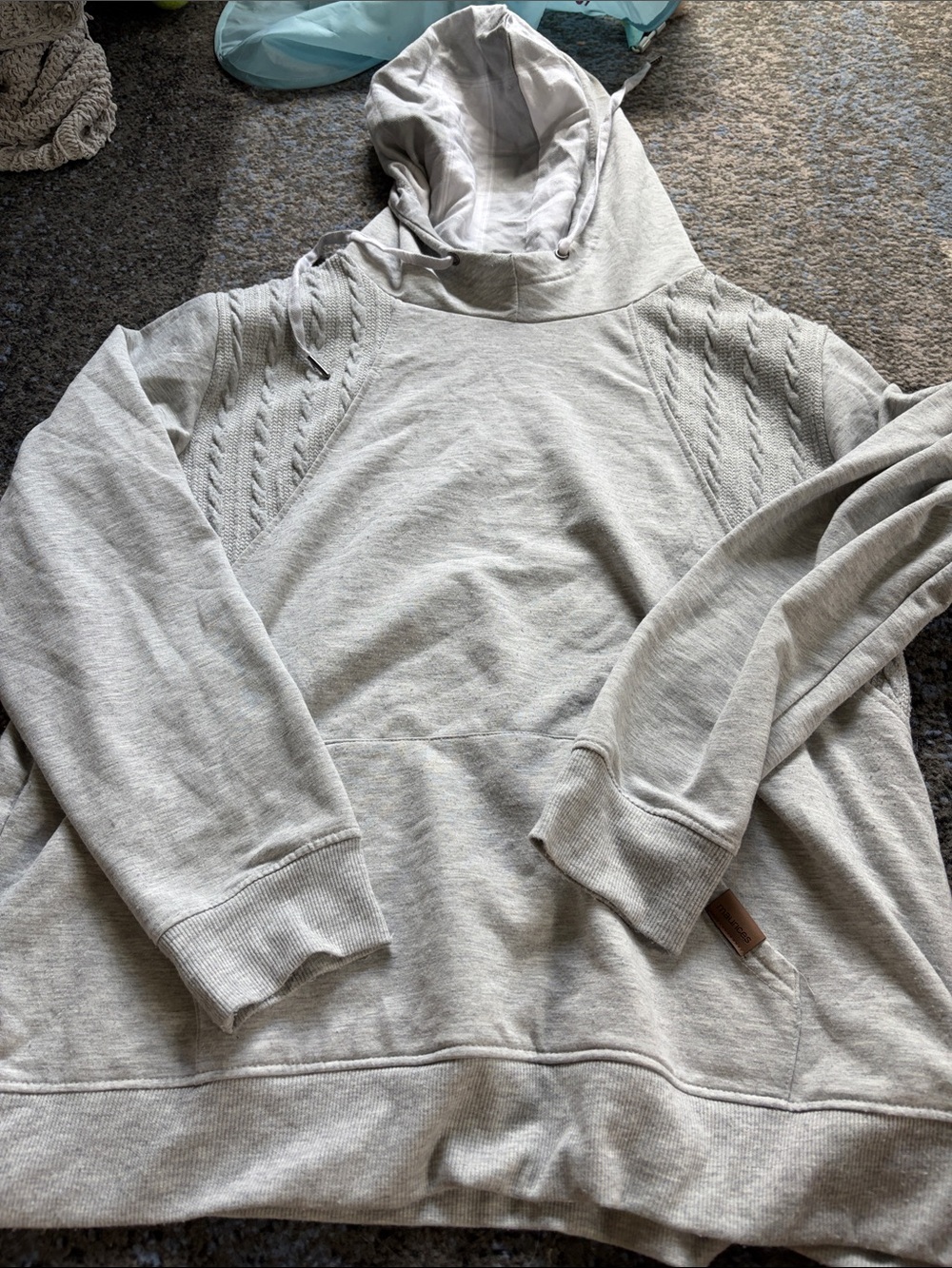 Maurices Light Gray Pullover Hoodie